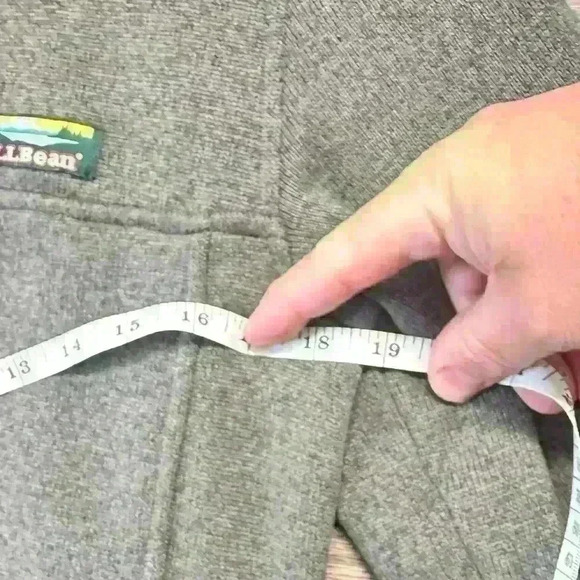 L.L. Bean Green Men’s Half Snap Up Fleece Lined Sweatshirt Fitted Size Small - Picture 6 of 6